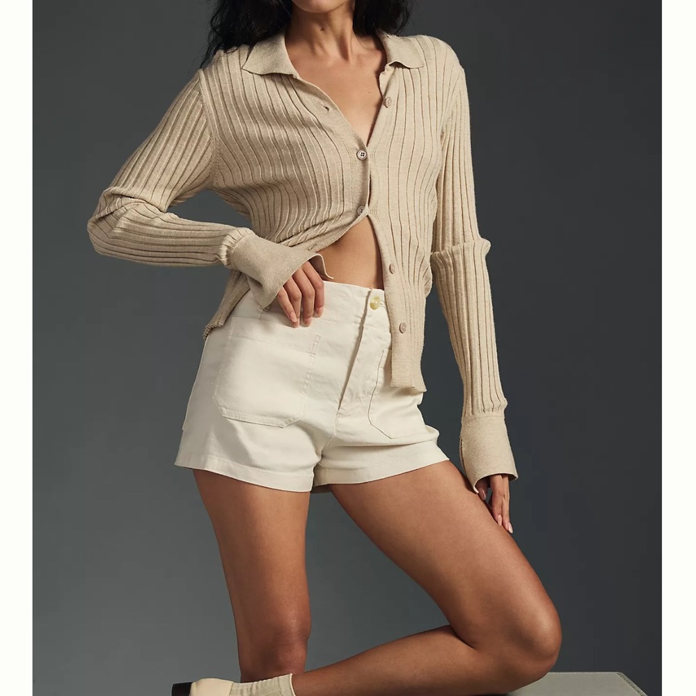 NWT! Anthropologie the Colette linen blend shorts in 27 P.